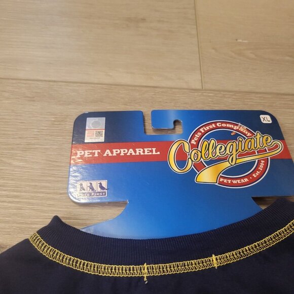 Michigan Wolverines Pet Tee Shirt Collegiate College Blue Gold Extra Large XL - Picture 3 of 5